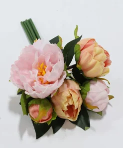 Inspire Me! Home Decor Real Touch Light Color Peony Bundles (3 Colors)