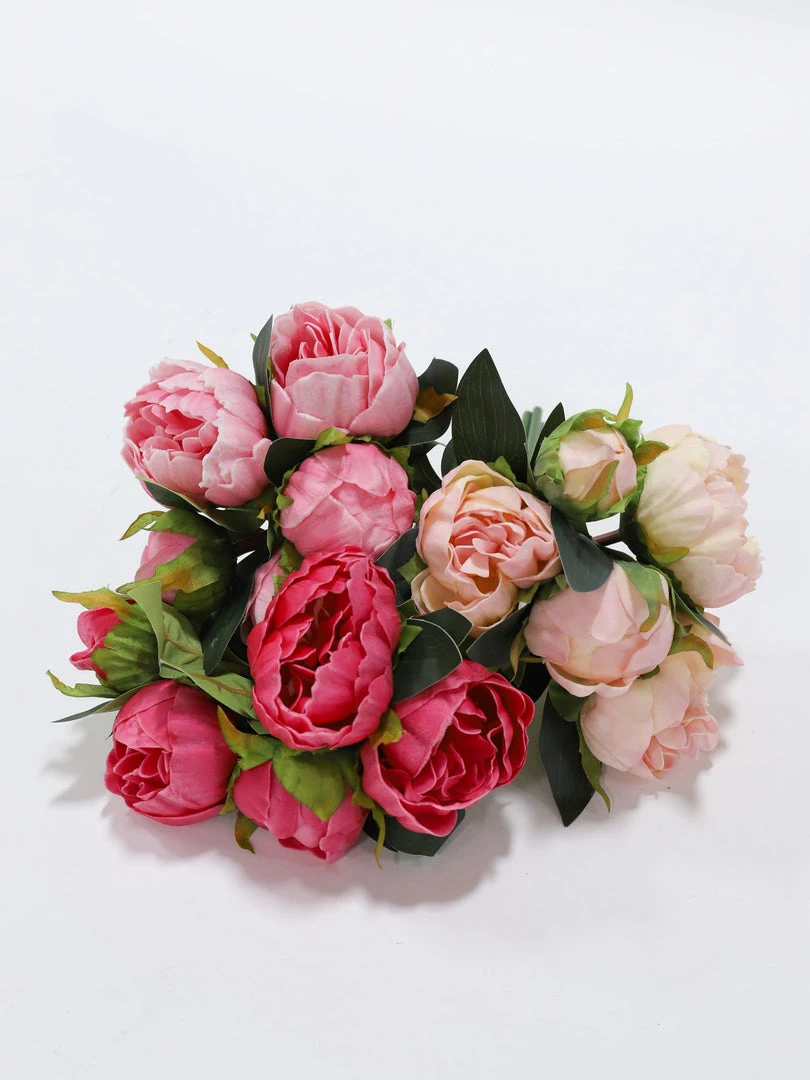 Inspire Me! Home Decor Real Touch Pink Tone Peony Bundle (3 Colors)