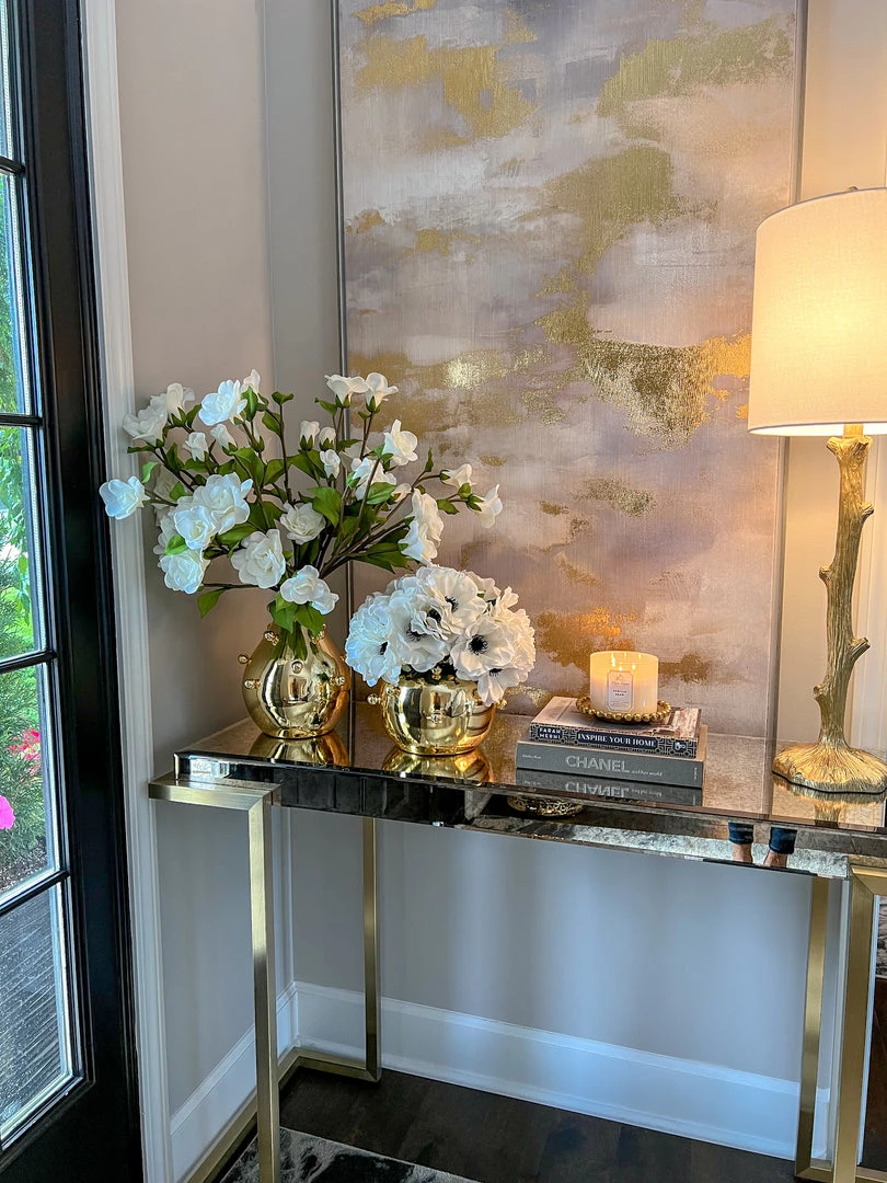 Inspire Me! Home Decor Gold Metal Studded Vase (2 Sizes)