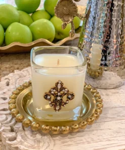 Inspire Me! Home Decor Beaded Round Decorative Plate (2 Colors)