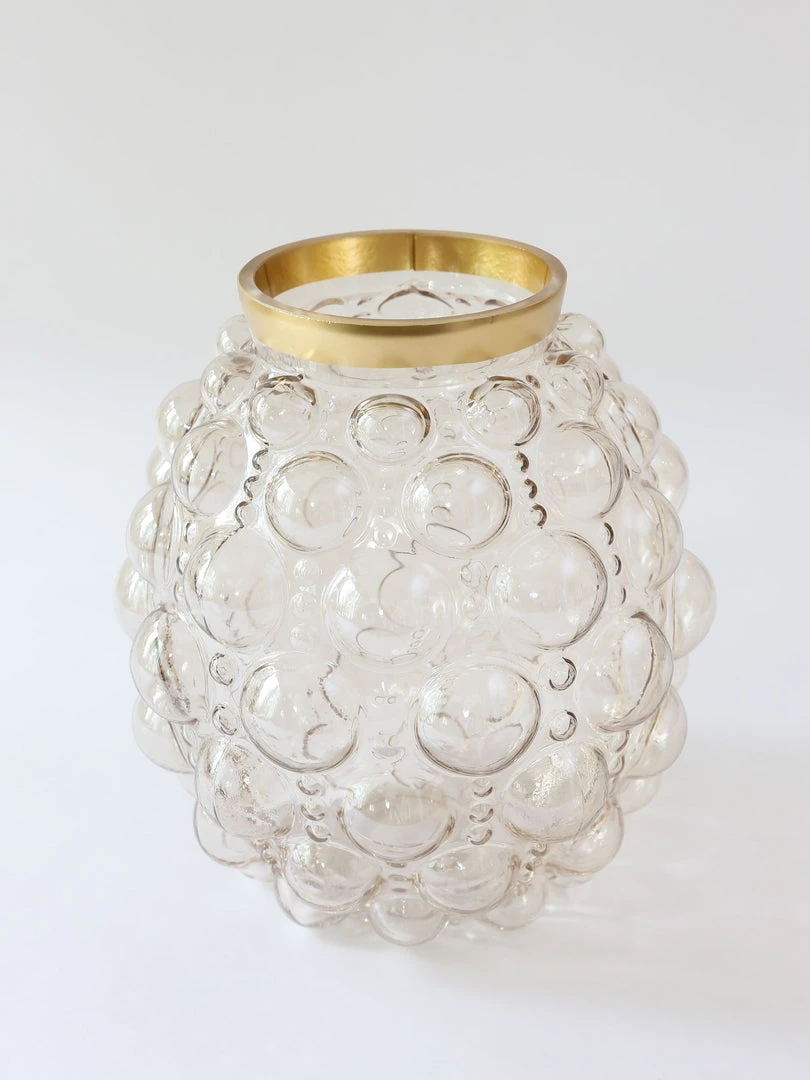 Inspire Me! Home Decor Bubble Vase With Gold Rim (2 Sizes)