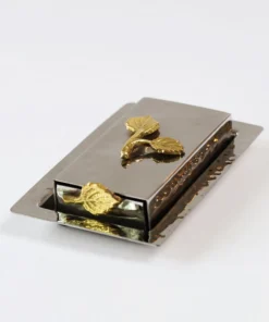 Inspire Me! Home Decor Silver Match Holder With Gold Detailing