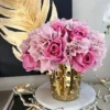 Inspire Me! Home Decor 13" Real Touch Pink Rose & Hydrangea Bundle