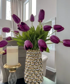 Inspire Me! Home Decor 27" Purple Real Touch Tulip