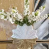 Inspire Me! Home Decor White And Gold Star Dimensional Vase