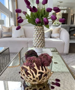 Inspire Me! Home Decor Bowls With Gold Textured Design (3 Sizes)