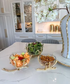 Inspire Me! Home Decor Bowls With Gold Branch Design (3 Sizes)