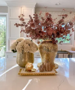 Inspire Me! Home Decor Gold Mercury Glass Pumpkin Scented Candle