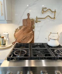 Inspire Me! Home Decor Large Wood Charcuterie Board W/ Cherry Blossom Design With Handle ( 2 Shapes ) KITCHEN