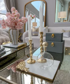 Inspire Me! Home Decor Glass Bottle With Gold Stopper