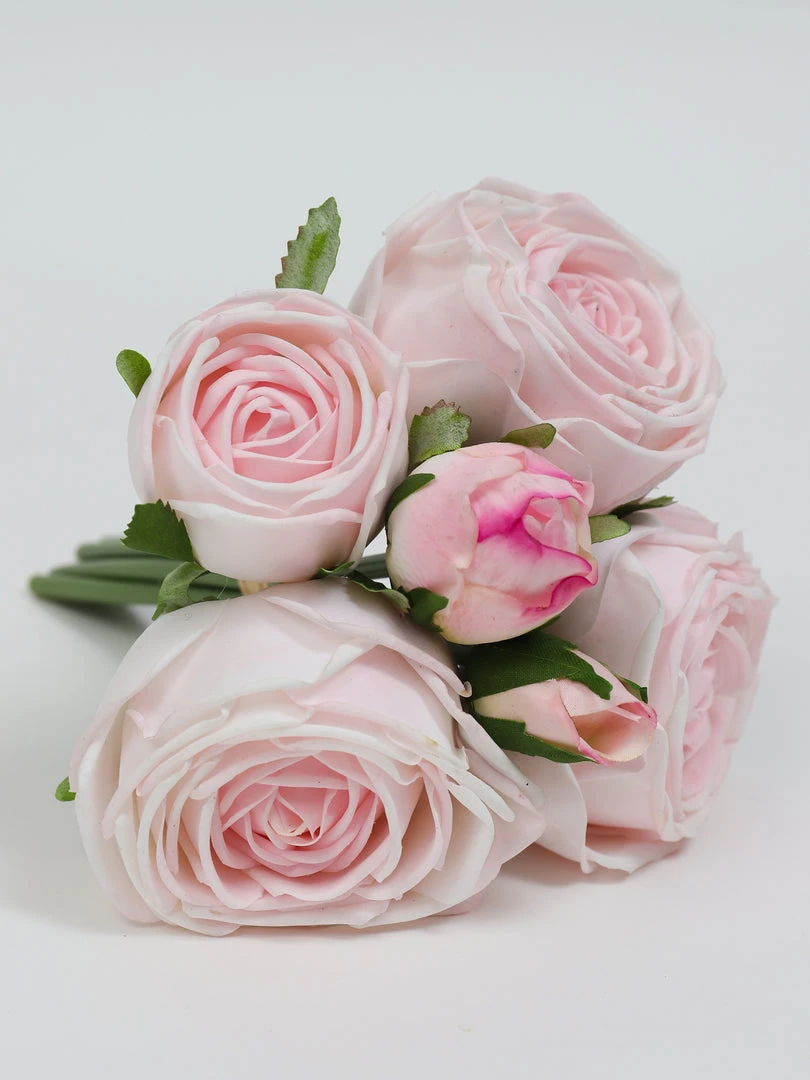 Inspire Me! Home Decor Floral Stems Real Touch Rose Bundle (2 Colors)