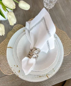 Inspire Me! Home Decor Wavy Stacked Napkin Ring (2 Colors) Gold