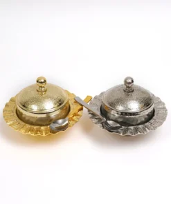 Inspire Me! Home Decor Rippled Sugar Jar With Spoon (2 Colors)