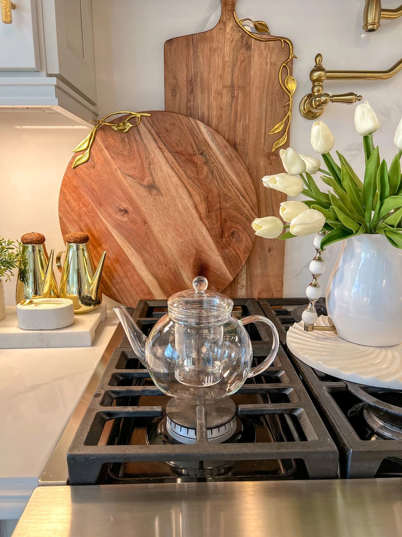 Inspire Me! Home Decor Glass Teapot With Loose Tea Infuser KITCHEN