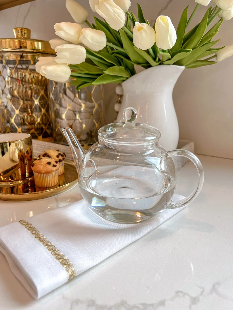 Inspire Me! Home Decor Glass Teapot With Loose Tea Infuser KITCHEN