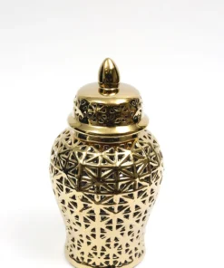 Inspire Me! Home Decor Gold Pierced Ginger Jar (2 Sizes)
