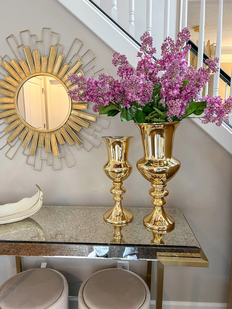 Inspire Me! Home Decor Detailed Stem Vase (2 Colors & 2 Sizes)