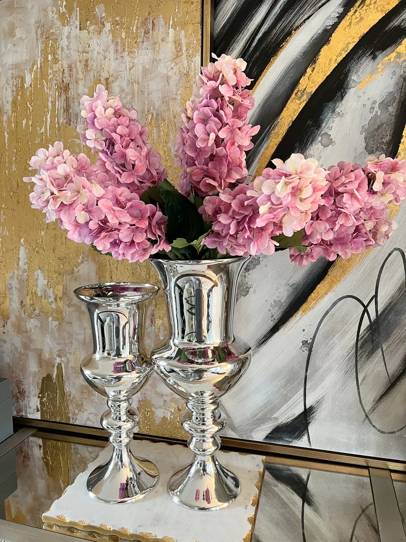 Inspire Me! Home Decor Detailed Stem Vase (2 Colors & 2 Sizes)