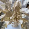 Inspire Me! Home Decor Gold Metallic Magnolia Leaf Stem