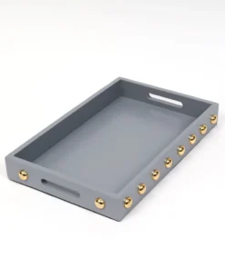 Inspire Me! Home Decor Studded Decorative Wood Trays (4 Colors)