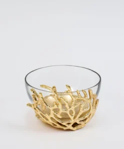 Inspire Me! Home Decor Bowls With Gold Textured Design (3 Sizes)