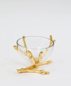 Inspire Me! Home Decor Bowls With Gold Branch Design (3 Sizes)