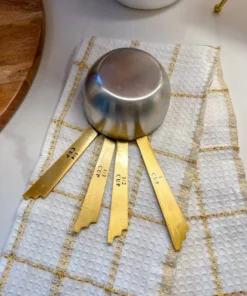 Inspire Me! Home Decor Measuring Cups With Mosaic Design Gold Handle