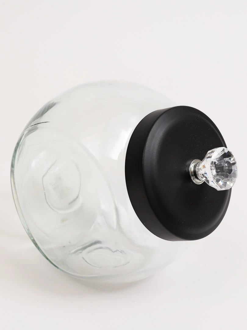 Inspire Me! Home Decor KITCHEN Glass Canister With Diamond Knob (3 Sizes)