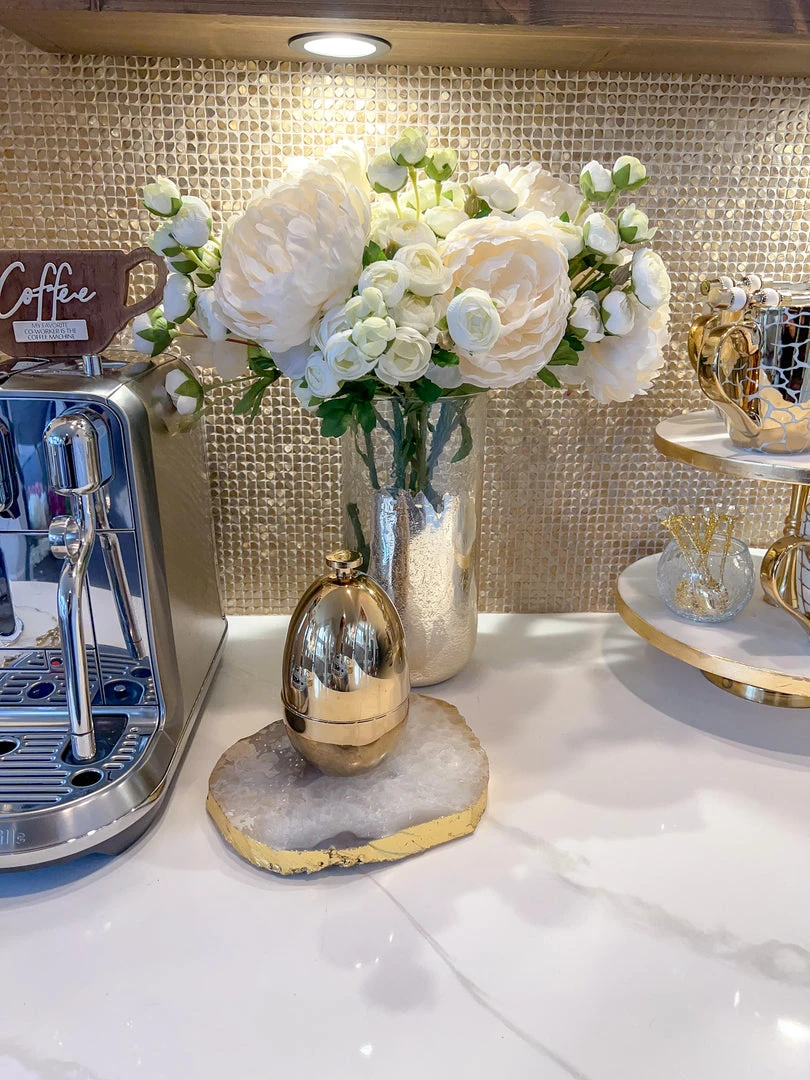 Inspire Me! Home Decor Gold Egg Shaped Utensil Holder (2 Styles)