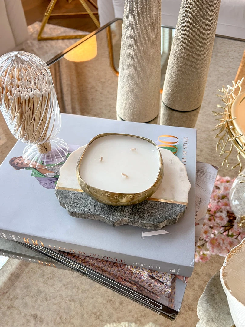 Inspire Me! Home Decor Gold Candle Tray (2 Sizes)