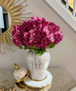 Inspire Me! Home Decor Floral Stems Real-Touch Hydrangea Stem (4 Colors)