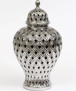 Inspire Me! Home Decor Small Silver Ginger Jar