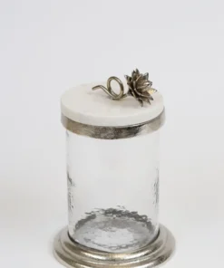 Inspire Me! Home Decor Gold Or Silver Canisters With Floral Lotus Lid (2 Colors)