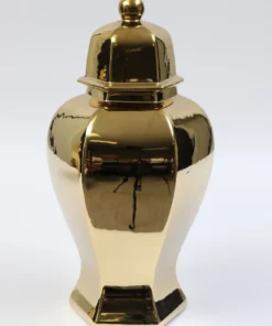 Inspire Me! Home Decor Gold Hexagon Ginger Jar (2 Sizes)