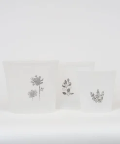 Inspire Me! Home Decor Wild Flower Silicone Reusable Bags (Set Of 3) KITCHEN