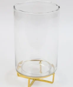 Inspire Me! Home Decor Glass Vase With Gold Base