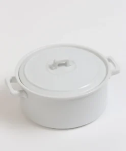 Inspire Me! Home Decor White Ceramic Mini Dish With Lid