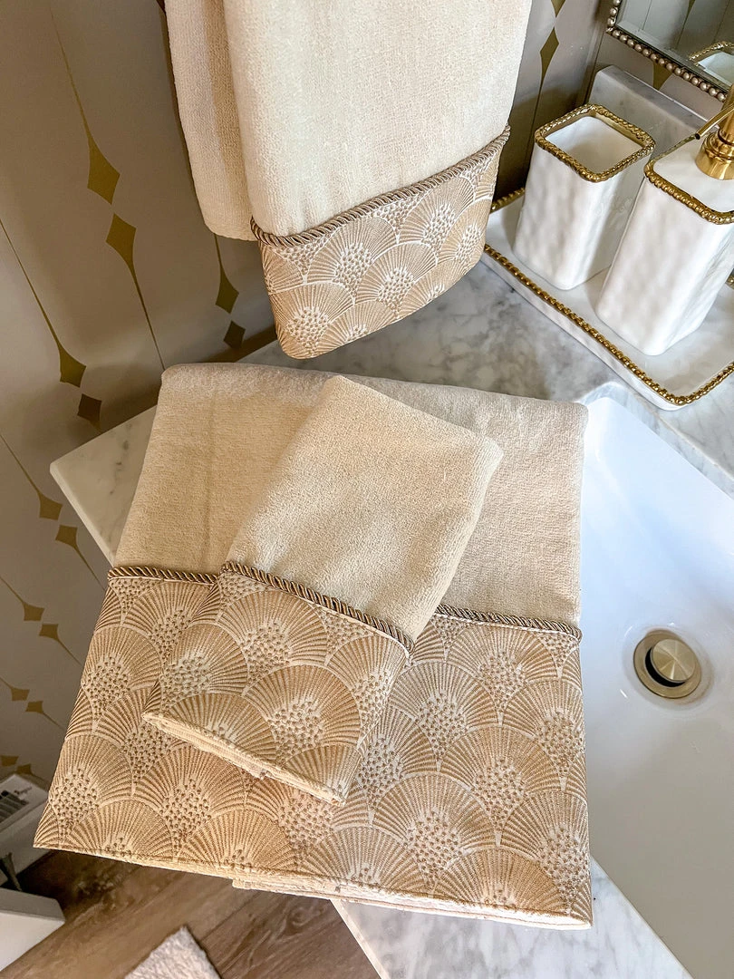 Inspire Me! Home Decor Decorative Shell Towel (2 Colors, 3 Styles)