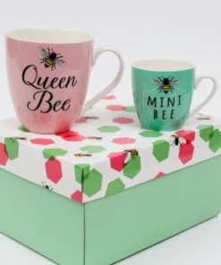 Inspire Me! Home Decor Queen Bee & Mini Bee Mug Set