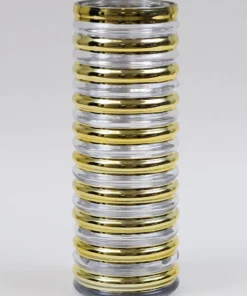 Inspire Me! Home Decor Gold Ribbed Glass Vase (2 Sizes)