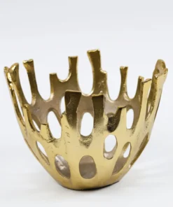 Inspire Me! Home Decor Openwork Gold Metal Bowl