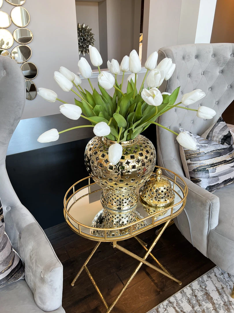 Inspire Me! Home Decor Floral Stems 27" White Real Touch Tulip Stem