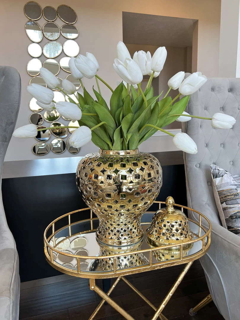 Inspire Me! Home Decor Floral Stems 27" White Real Touch Tulip Stem