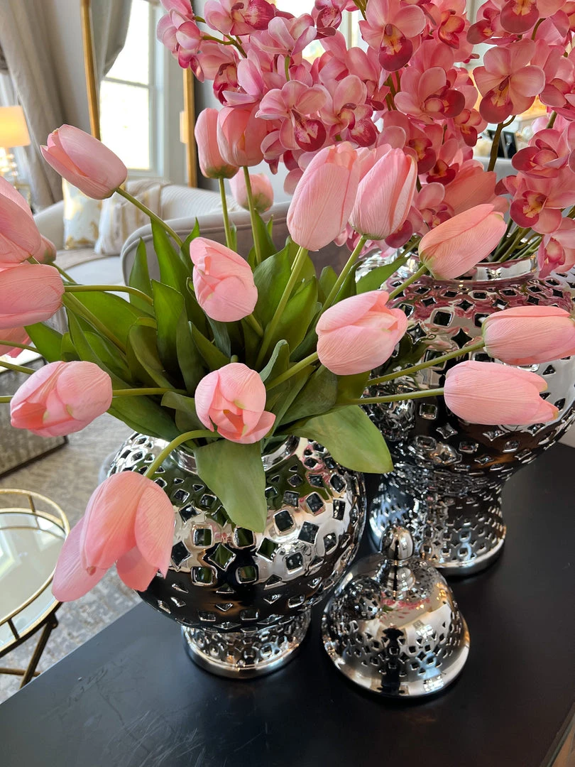 Inspire Me! Home Decor 27" Pink Real Touch Tulip Stem