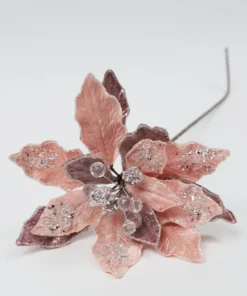 Inspire Me! Home Decor Floral Stems Light Pink & Mauve Poinsettia Stem