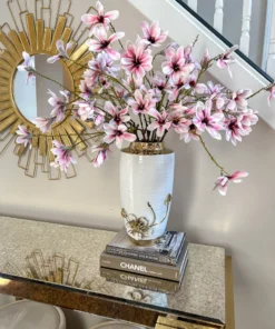 Inspire Me! Home Decor Floral Stems 28.75" Soft Pink Magnolia Stem