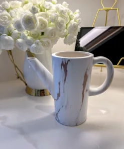 Inspire Me! Home Decor Ceramic Marble Watering Can/Pitcher