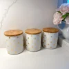 Inspire Me! Home Decor Gold Polka Dots Lidded Jar
