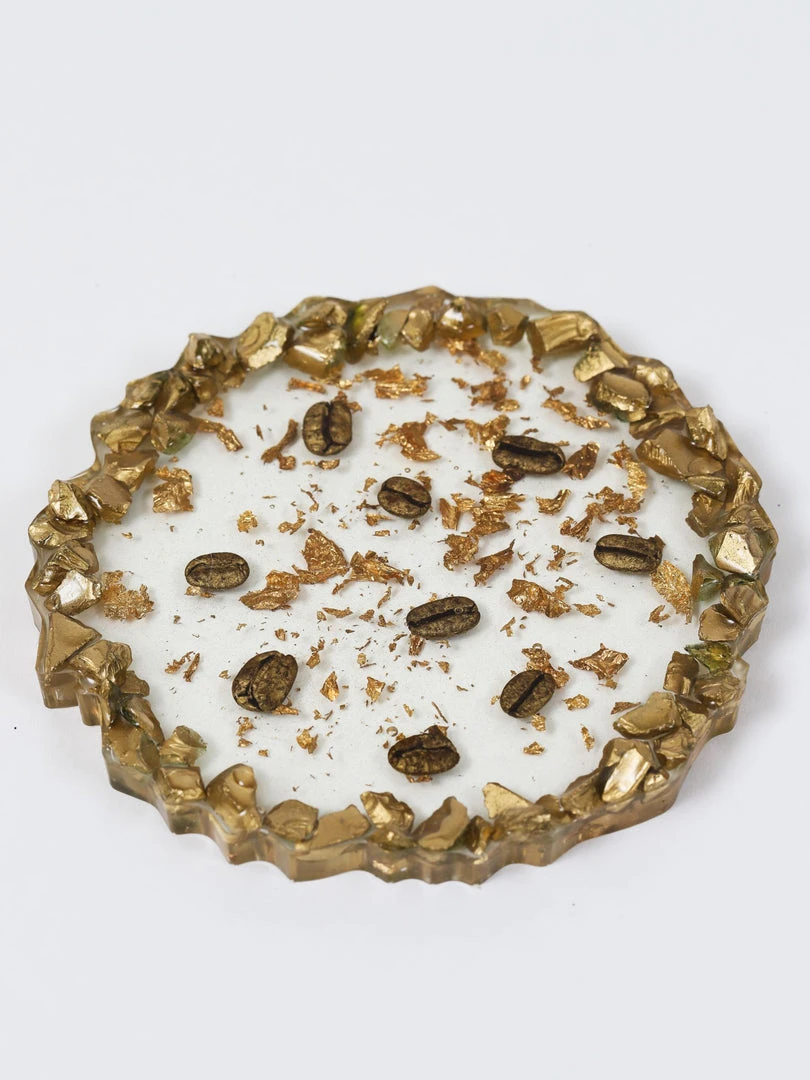 Inspire Me! Home Decor Stone Resin Coffee Bean Coaster (2 Colors)