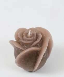 Inspire Me! Home Decor Beige Opaque Rose Candle (3 Sizes)